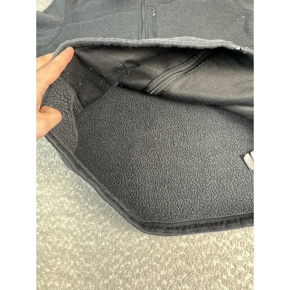 The North Face Fleece Jacket Mens 2XL Black Sherpa‎ Lined Full Zip Pockets